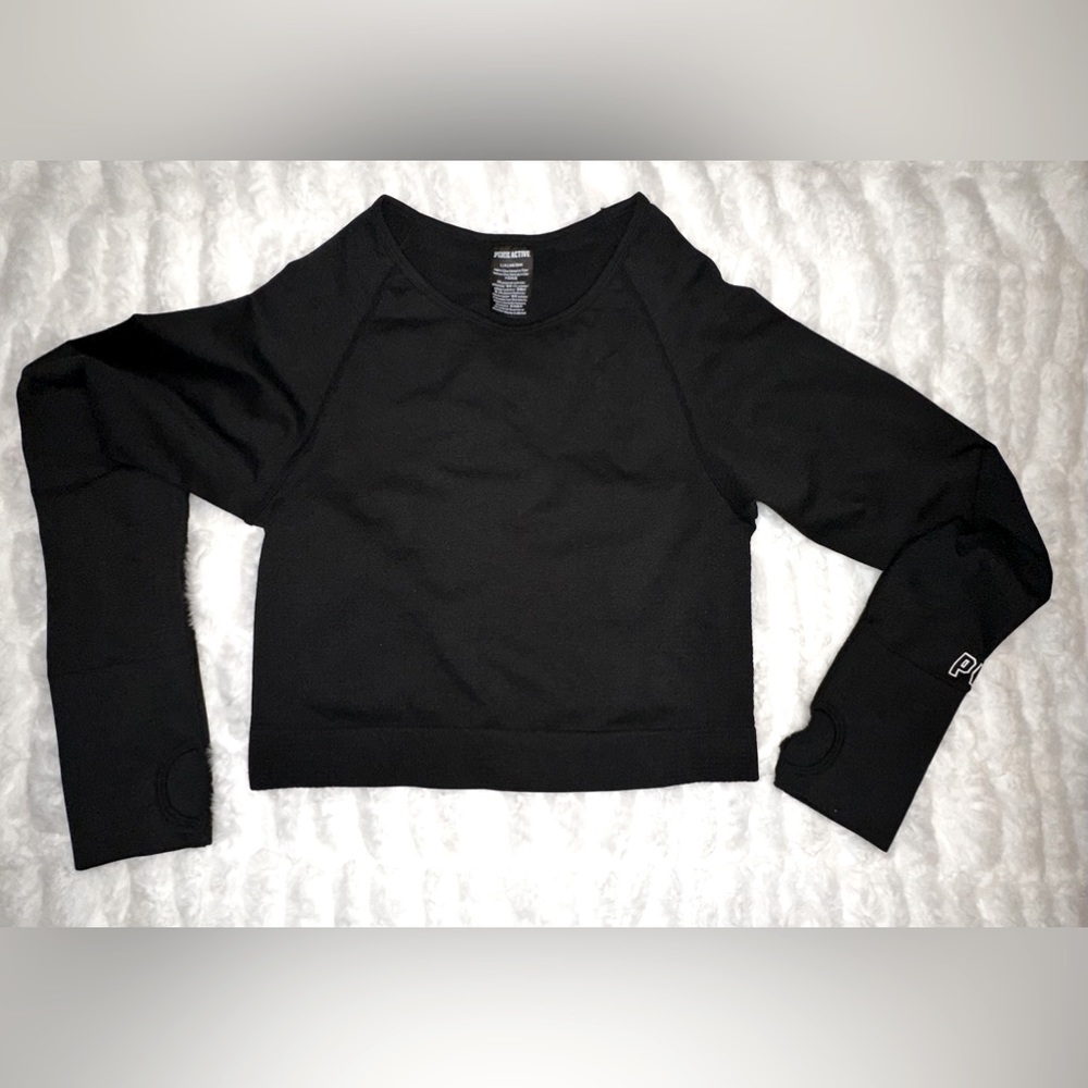 🌟BRAND NEW!!🌟 Pink! Workout athletic top, long sleeve, thumb holes, crop top